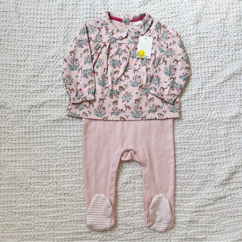 Baby Boden Peter Pan Collar Body Suit 6-12m NWT